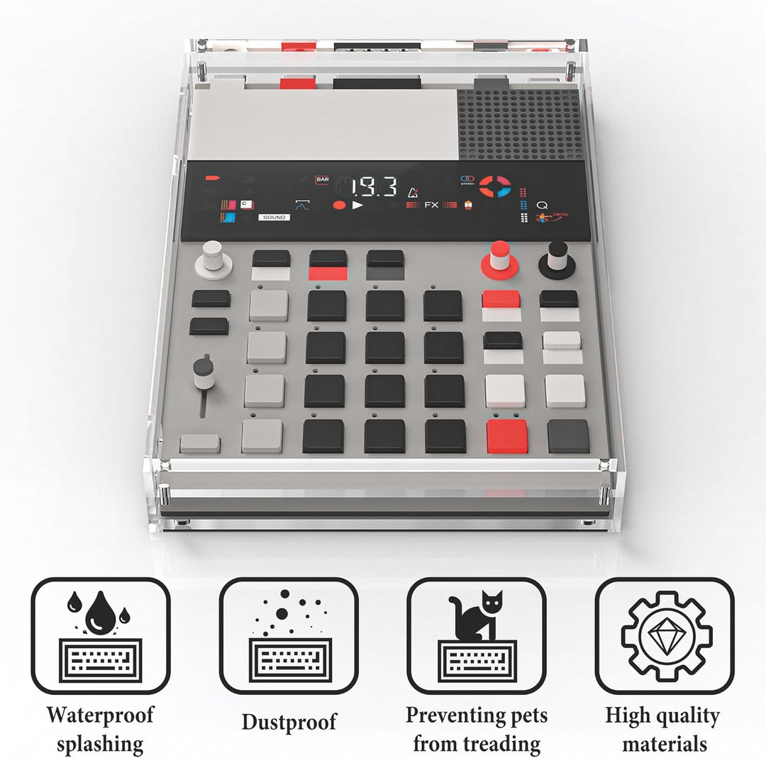 Geekria Audio Samplers Clear Acrylic Case Protector, Magnetic Closing Dust Cover, Compatible with Te