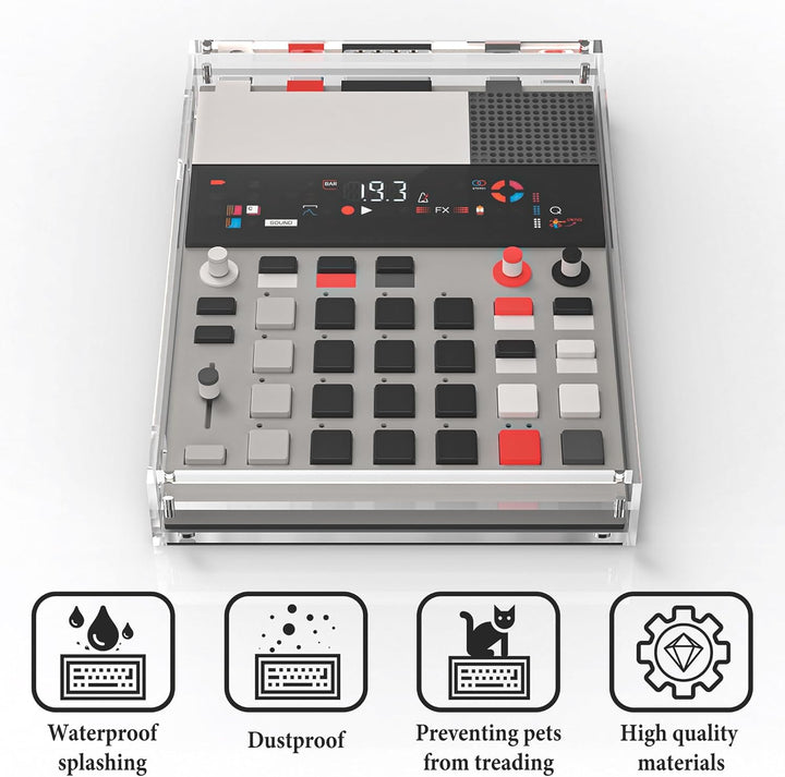 Geekria Audio Samplers Clear Acrylic Case Protector, Magnetic Closing Dust Cover, Compatible with Te