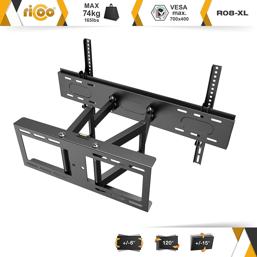 RICOO TV Wandhalterung Fernseher Schwenkbar Neigbar für 32-75 Zoll, Universal TV Halterung R08-XL, F