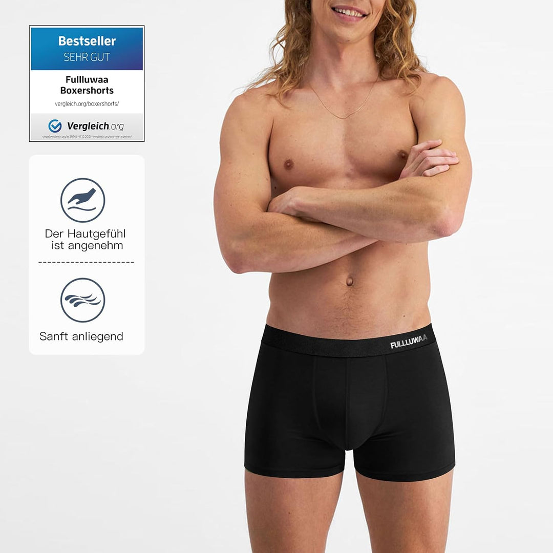 Fullluwaa Boxershorts Herren 10er Pack Baumwolle Unterhosen Männer Ohne Kratzenden Zettel Atmungsakt