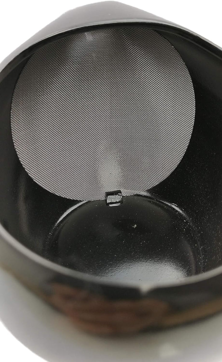 Einhand-Teekanne mit Teesieb 350ml, Kyusu im Tokoname Stil, Tea Instructor Schwarz, Schwarz