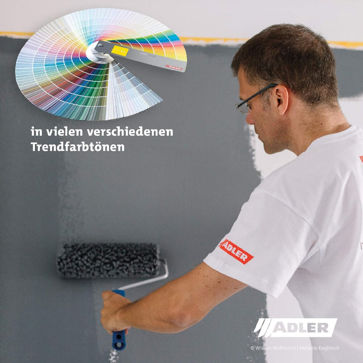 ADLER Ultra-Color Wandfarbe - erstklassige, matte Wand- & Deckenfarbe -Blaubart C12 114/1 hohe Deckk