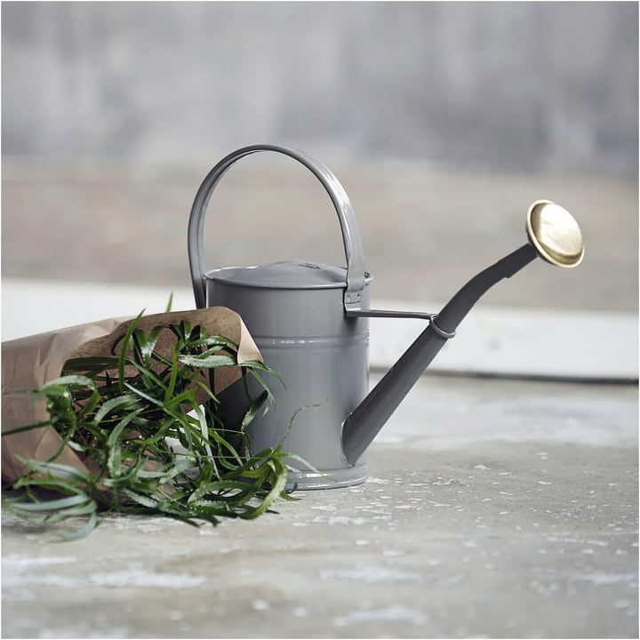 House Doctor 203230201 Giesskanne, Water, Grau, l: 36 cm, b: 13.5 cm, h: 25 cm, 2 L, Baumwolle, Poly