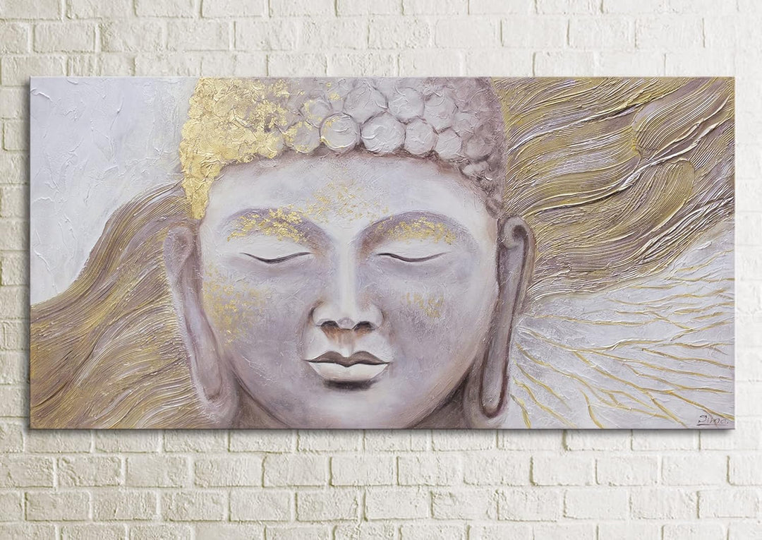 YS-Art Abstrakt Stil Acryl Gemälde auf Leinwand Erleuchtung handgemalt Wandbilder Wohnzimmer modern