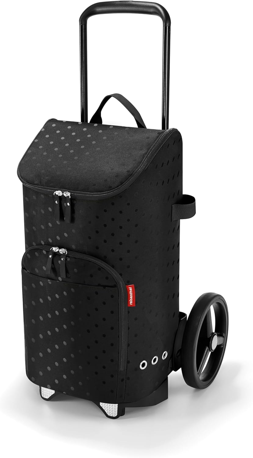 reisenthel citycruiser Set (Rack + Bag) Tasche Glossy dots Black + Rack Black - Praktische Einkaufst