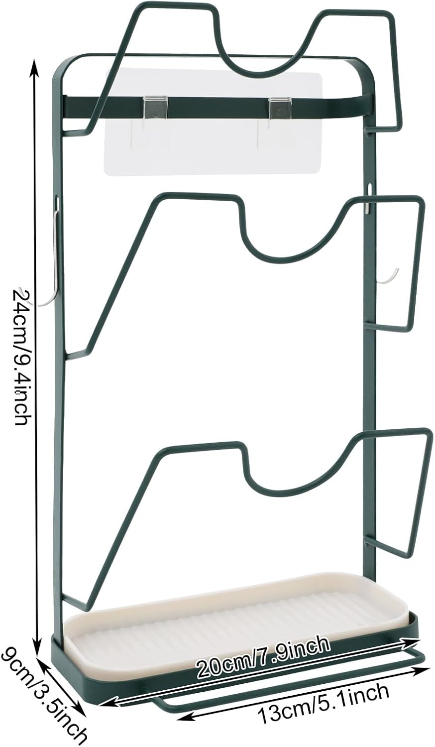 Topfdeckelhalter Wandmontage, Selbstklebend, 3 Schlitze, Topfdeckel-Organizer aus Metall für Küche,