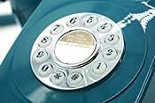 GPO 746PUSHAZU Nostalgie Telefon im 70er Jahre Design Azurblau Azorenblau Einzelbett, Azorenblau Ein