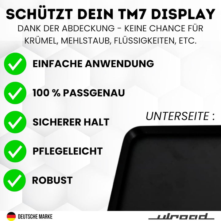 Displayschutz kompatibel mit Thermomix TM7 Abdeckung Display Schutz Zubehör Displayabdeckung Schutzp