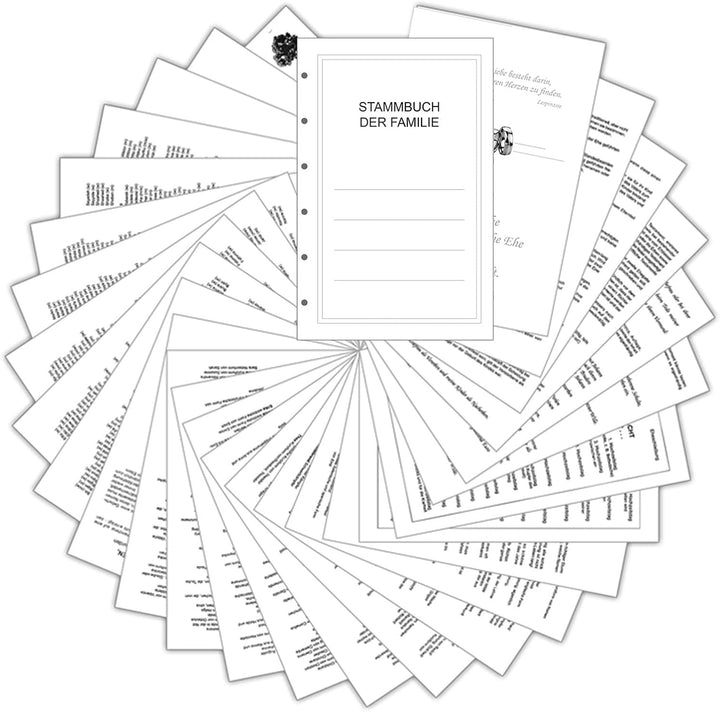 Stammbuch Herzen, dunkelblau, Lederstruktur, Herzprägung Silber, Stammbuchformat