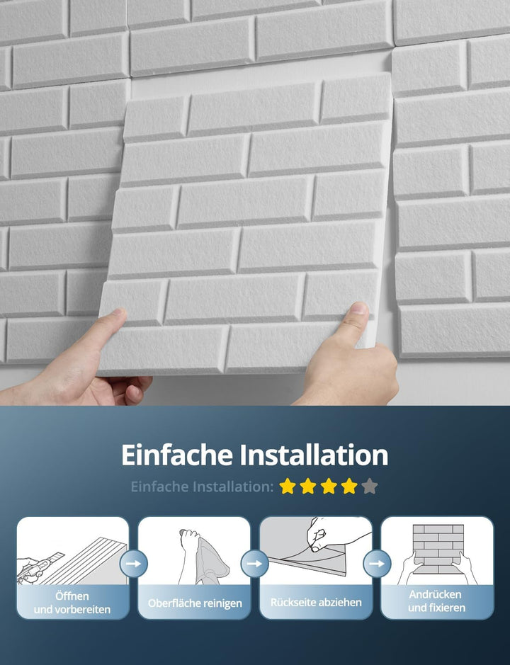 Akustikplatten Selbstklebend, 12 Stück Schallabsorber für Wand, Tür, Decke, Acoustic Panels, Studio,
