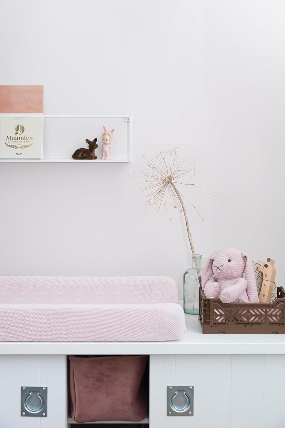 BO Baby's Only - Wickelauflagenbezug Cable - Feine Zopfmuster - Klassischen Touch - Klassisch Rosa -