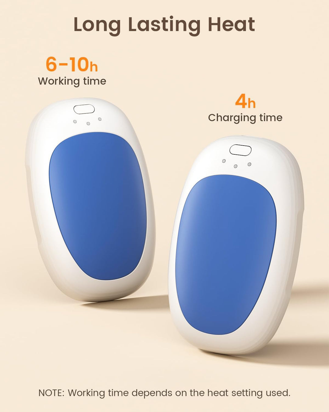 gabless Handwärmer Wiederaufladbar 2er-Pack, Elektrischer Handwärmer wiederverwendbar mit 3 Wärmestu