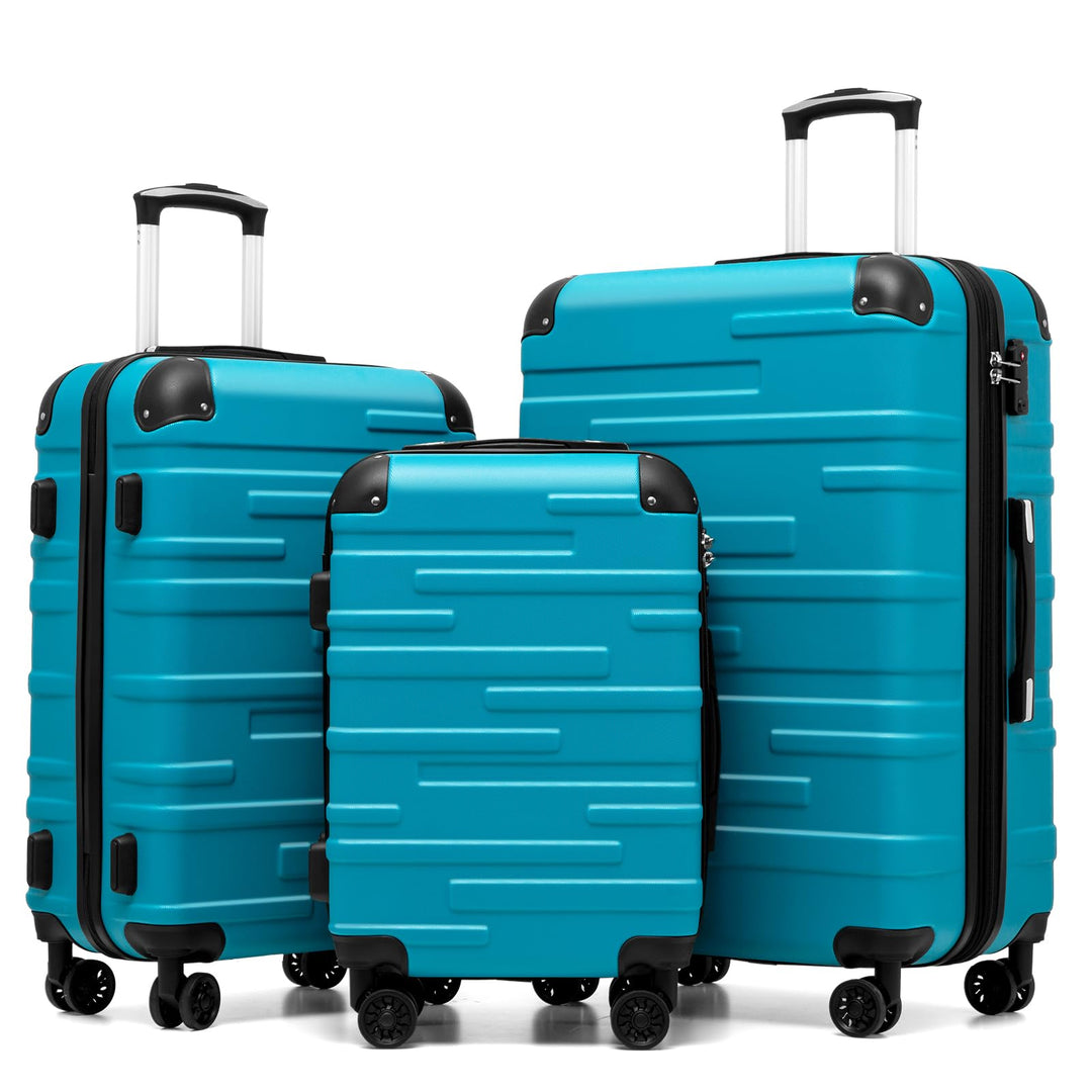 COOLIFE Hartschalen-Koffer Rollkoffer Reisekoffer Vergrösserbares Gepäck (Nur Grosser Koffer Erweite
