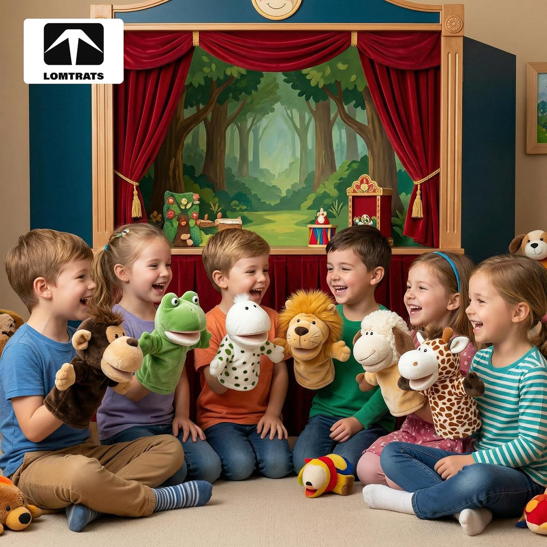 Handpuppen für Kinder, Kleinkind enthält Wolf, Tiger, Löwe, AFFE und bewegliche offene Münder, perfe