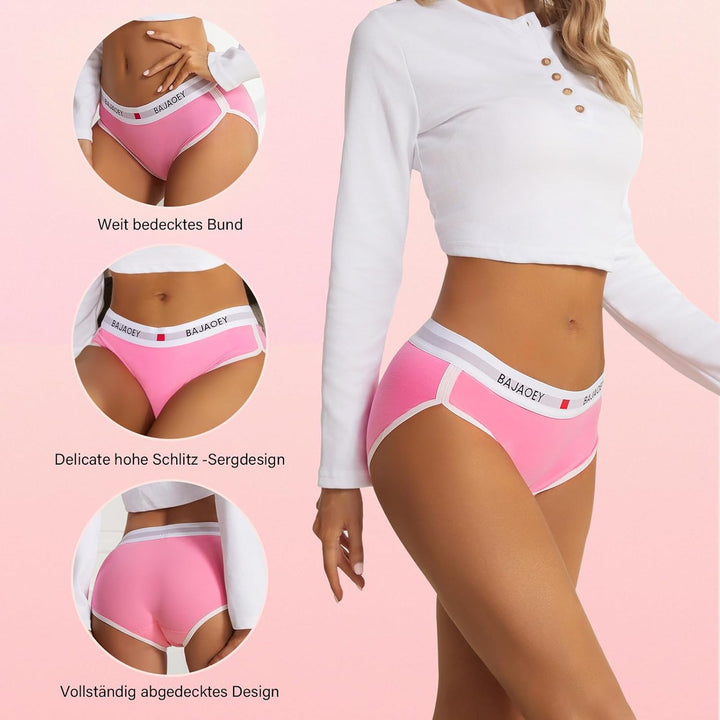 PHOLEEY Slip Unterhosen Damen Unterwäsche Feuchtigkeitsableitende Baumwolle Atmungsaktives Bikini Hö