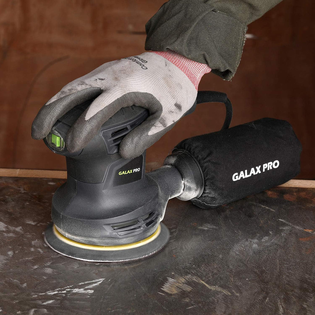 GALAX PRO Rundschleifer, 280 W, 6 Geschwindigkeiten, 6000-13000 U/min, 15 Stück 125 mm, Schleifschei