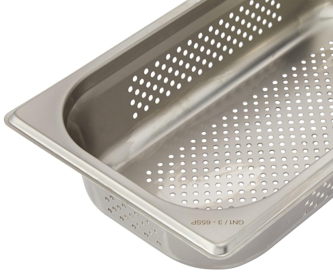 SARO GN-Behälter 1/3 perforiert – Edelstahl – Tiefe 65 mm – Inhalt 2,5 L – Für Dampfgarer & Warmhalt