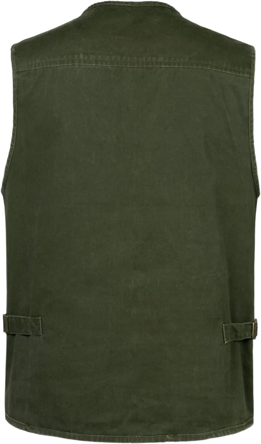 KTWOLEN Herren Outdoor Weste mit Multi-Taschened Anglerweste Jagd- und Angler Camping Wandern Weste