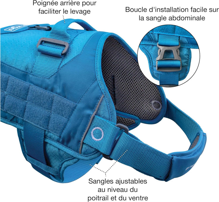 Kurgo RSG Townie Hundegeschirr, Einfaches Anlegen und Abnehmen, Einstellbare Brust- und Bauchgurte,