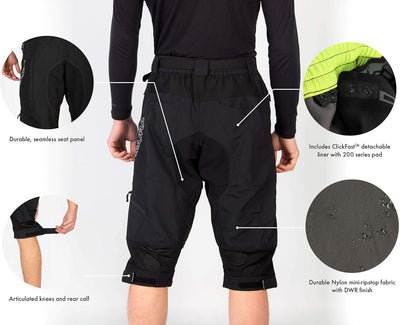 Endura Hummvee II 3/4 Lined Mens Mountain Bike Shorts M Schwarz, M Schwarz