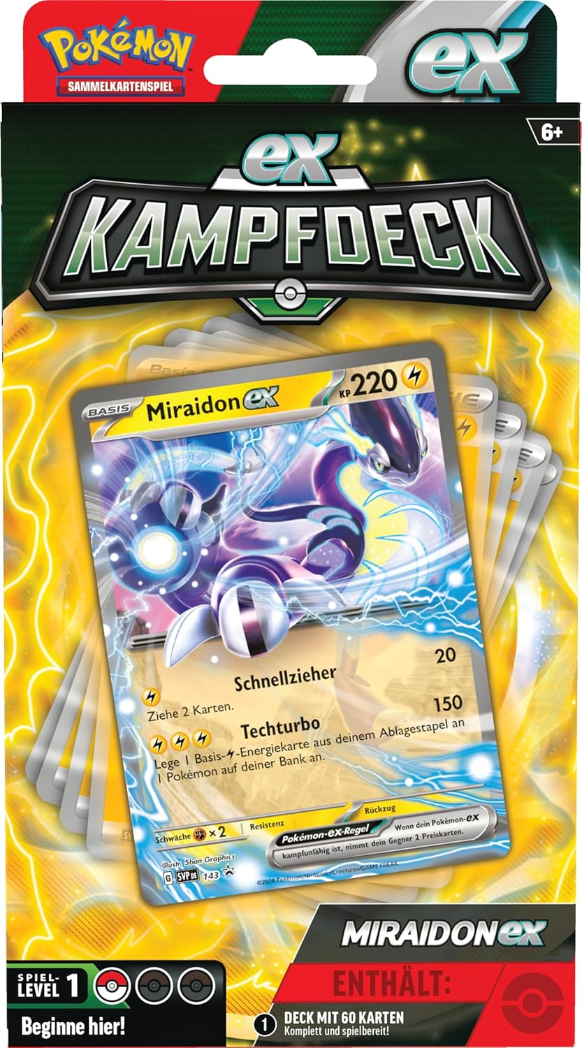 Pokémon-Sammelkartenspiel: Kampfdeck Miraidon-ex (sofort spielbares Deck mit 60 Karten), Miraidon-ex