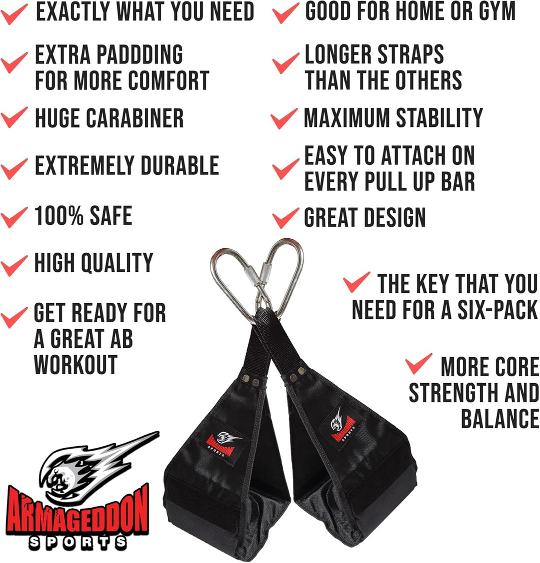 ARMAGEDDON SPORTS Premium Bauchmuskelschlaufen Ab Straps Slings Armschlaufen Bauchtraining Klimmzugs