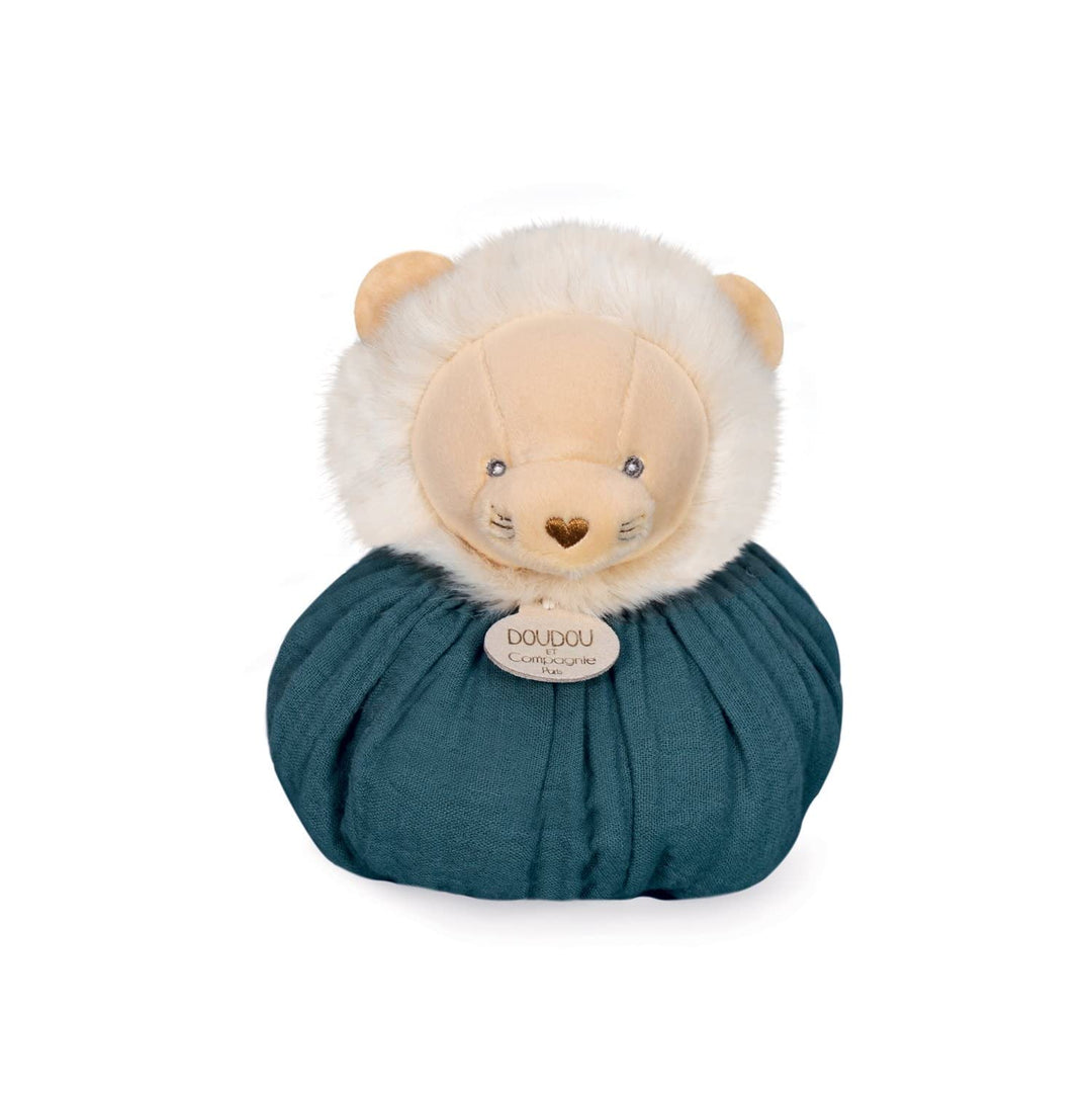 Doudou et Compagnie - DC3931 Kuscheltier Löwe, Kugel, Braun, 25 cm Grün Löwe, Grün Löwe