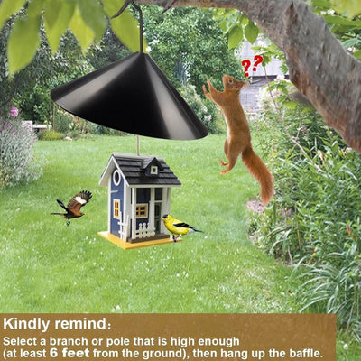 2 Stück Eichhörnchen-Klappe, universelle Eichhörnchen-sichere Schallwand, Vogelfutterschutz und Voge