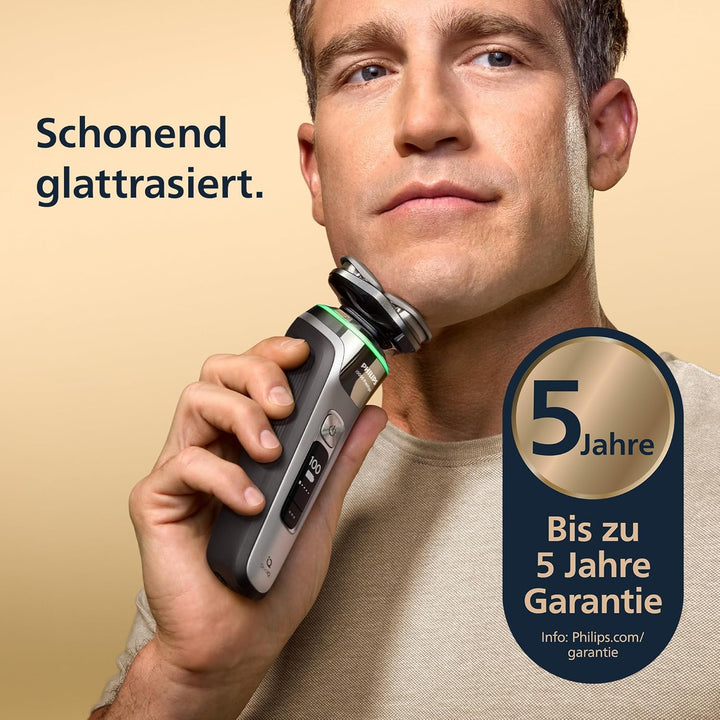 Philips Rasierer i9000 Prestige, Nass- und Trockenrasierer für Herren mit integriertem Trimmer, dunk