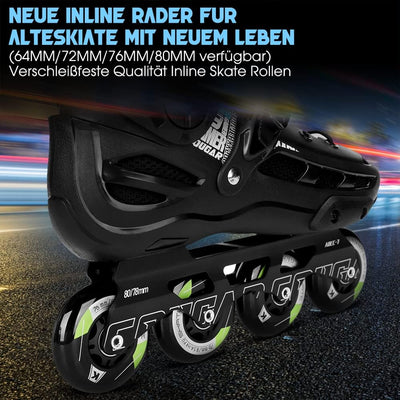 Inline Skate Rollen 80mm 76mm 72mm - 8 Stück Inline Skate Räder 85a inliner rollen mit kugellager AB