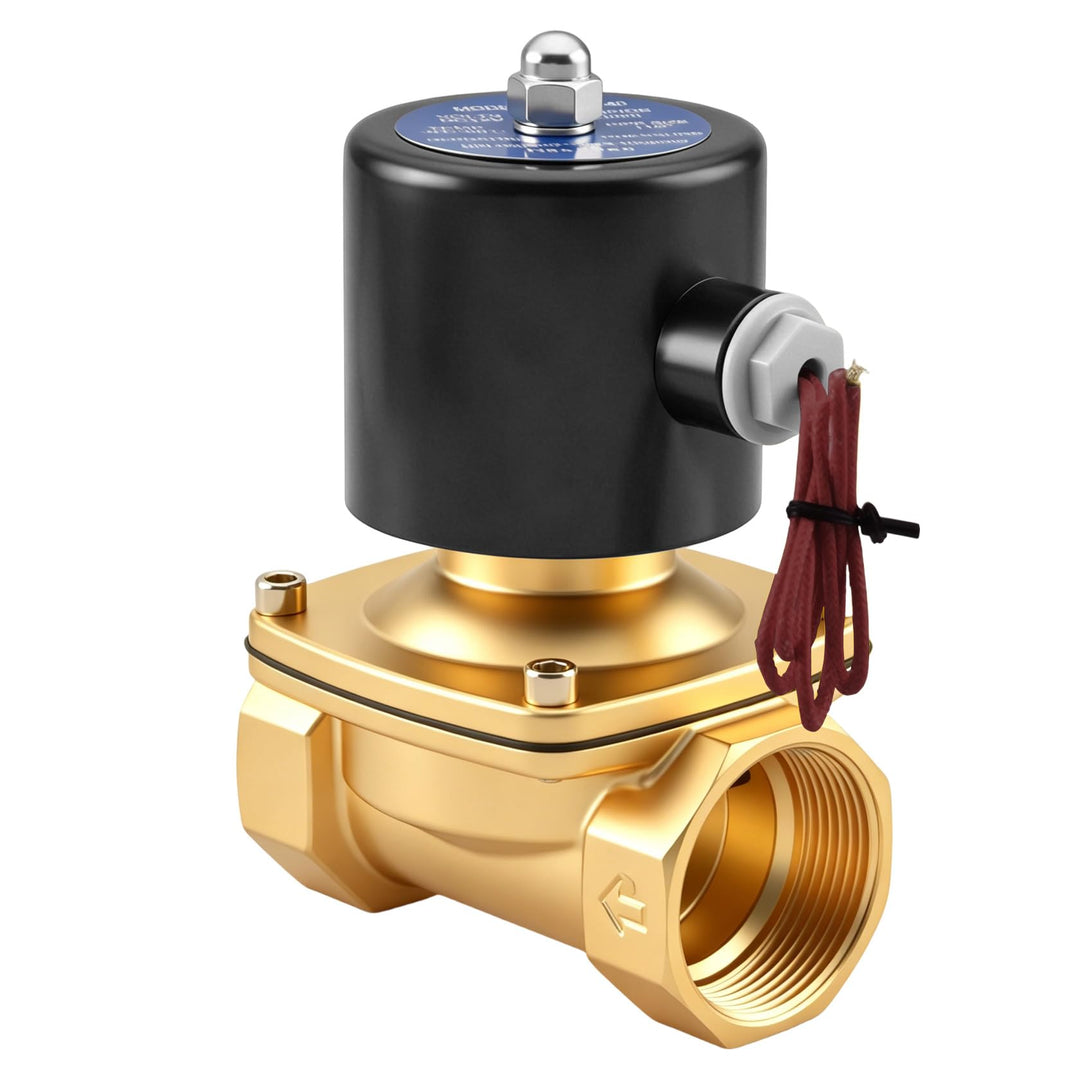 Heschen Messing Magnetventil 1-1/2 Zoll, DC24V, stromlos geschlossen (NC),2W-400-40, direktgesteuert