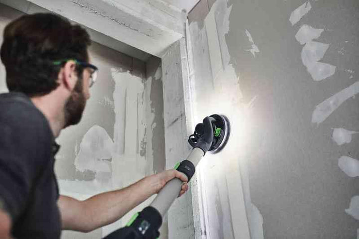 Festool Langhalsschleifer LHS 2 225/CTM 36-Set PLANEX (mit Verlängerung, Schlauchclip, Klettverbinde