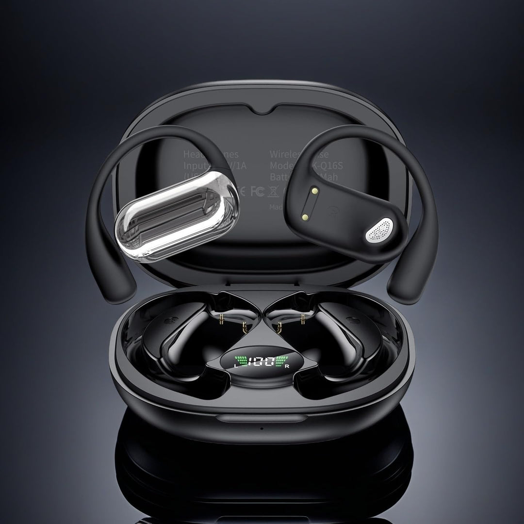 Next Destination Kabellose Bluetooth 5.4 Sport-Kopfhörer mit Haken Q16S | Kopfhörer | IPX7 wasserdic
