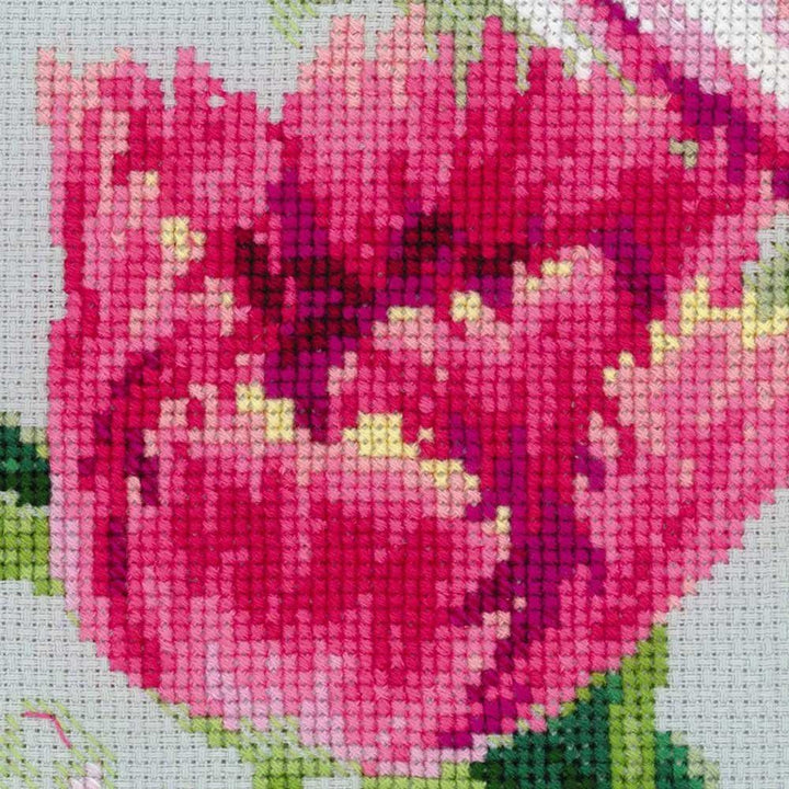 RIOLIS Spring Tulips Cross Stitch kit, Baumwolle, multi-color, 70 x 30 x 0,1 cm