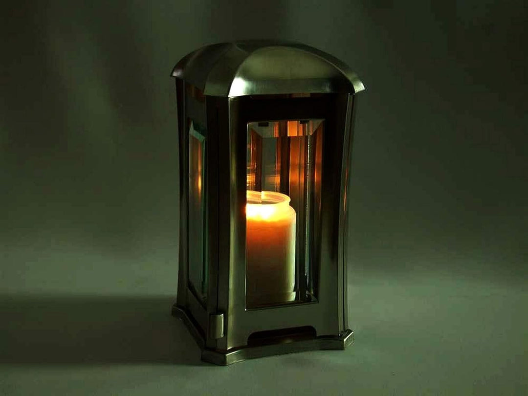designgrab AEL5AGB1Oliv Grablampe Royal aus Edelstahl - Silber, 13 x 13 x 24 cm