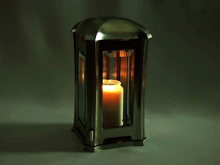 designgrab AEL5AGB1Oliv Grablampe Royal aus Edelstahl - Silber, 13 x 13 x 24 cm