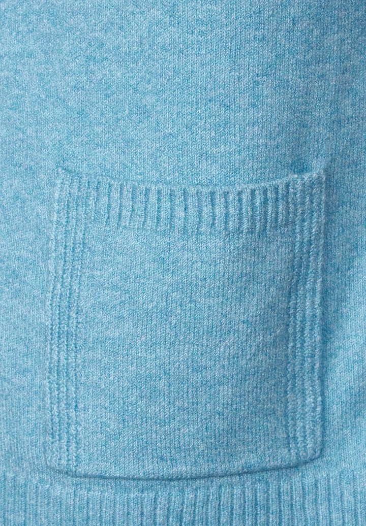 Street One Damen Cardigan mit Taschen 44 Light Aquamarine Blue Mel., 44 Light Aquamarine Blue Mel.