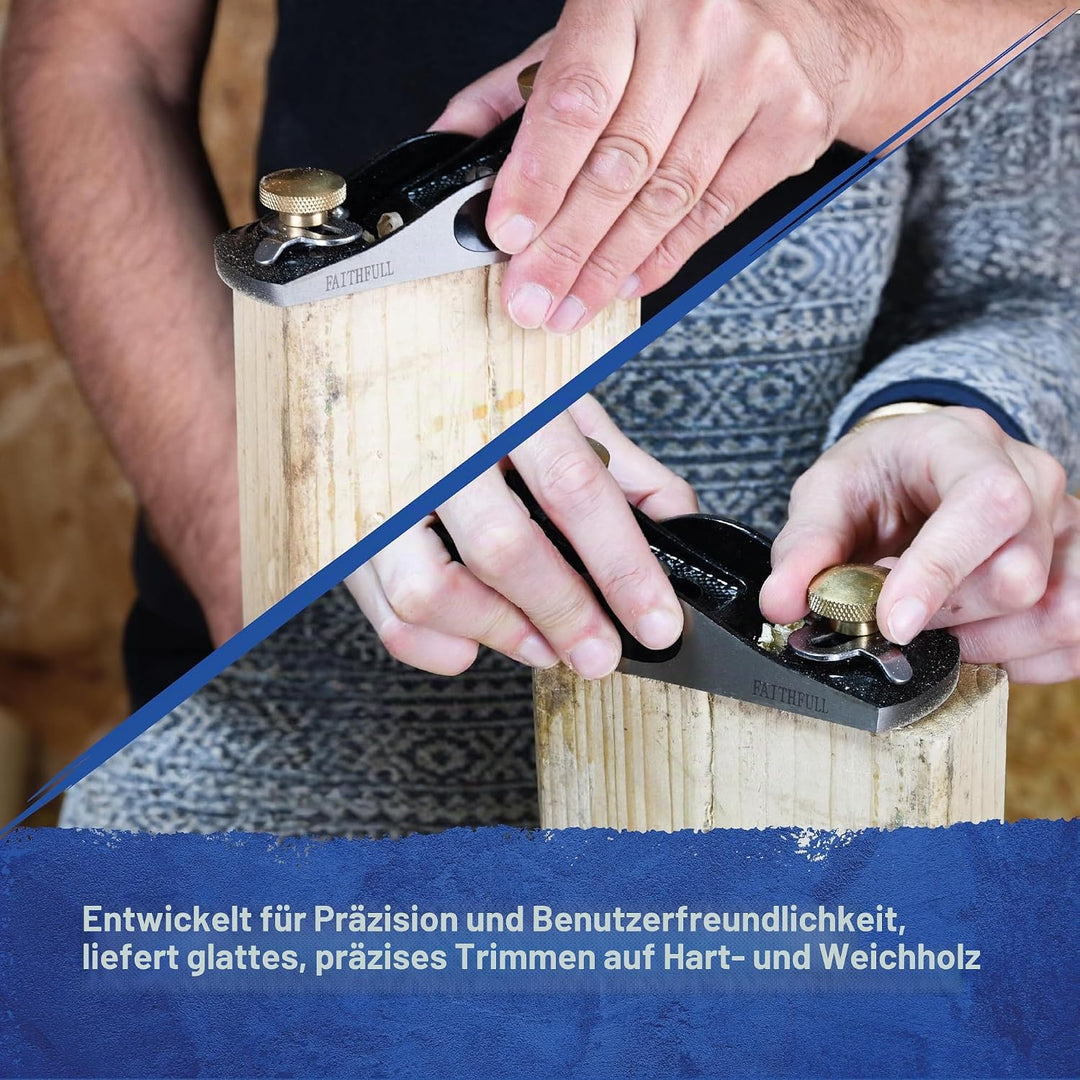 Faithfull - 9.1/2 &amp; 60,1/2 Einhandhobel in Holzkiste - FAIPLANEBPS