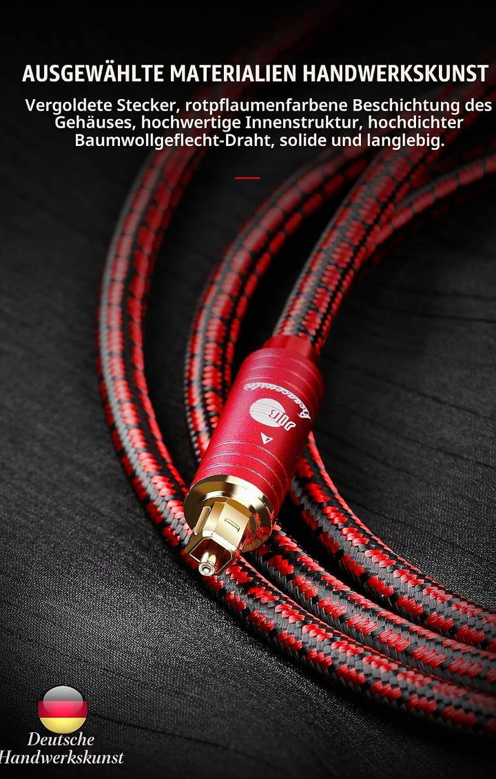 BOAACOUSTIC JIB Optisches Audiokabel Optical Audio Cable Toslink Kabel high end Audio & hifi Optical