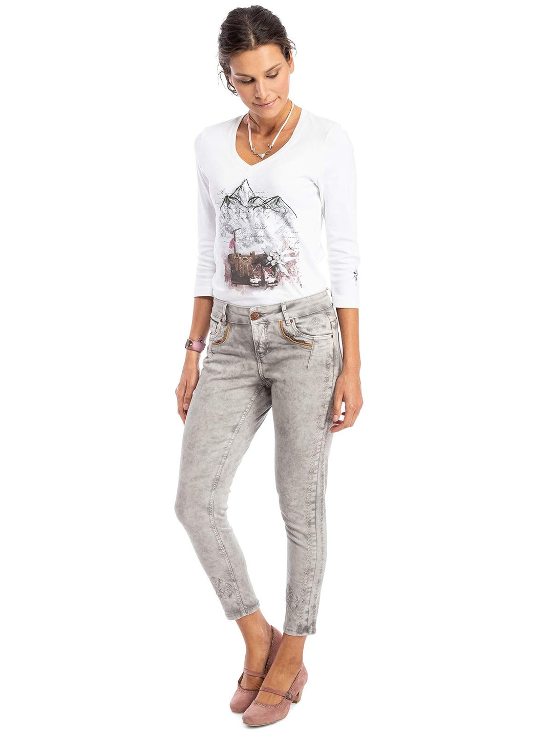 Hangowear Damen Jeanshose HENDRINA 36 Grau, 36 Grau