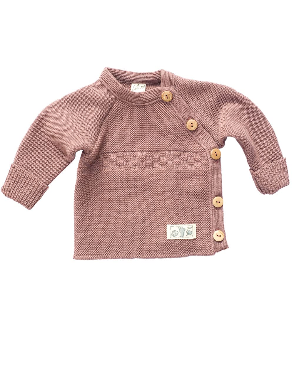 Lilano, Merino Wickel-Pullover, 100% Wolle (kbT) 86-92 Mauve, 86-92 Mauve