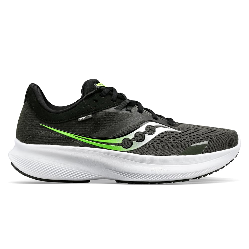 Saucony Men's Ride 16 Sneaker 40 EU 31 Umbra Slime, 40 EU 31 Umbra Slime