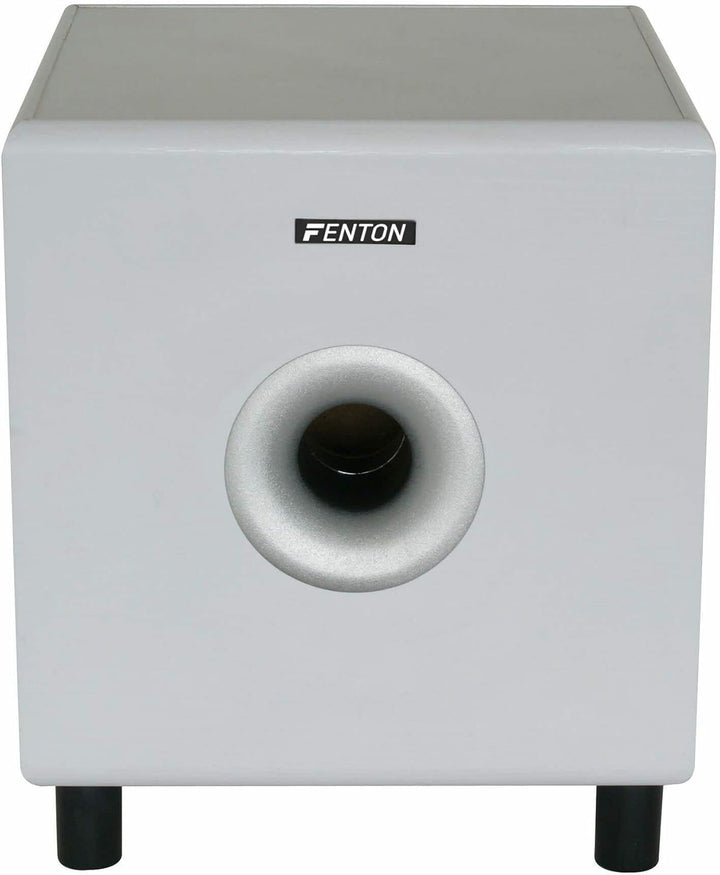 Fenton SHFS08W - Subwoofer aktiv Heimkino - 8 Zoll - 200 Watt Sub Woofer mit integriertem Verstärker