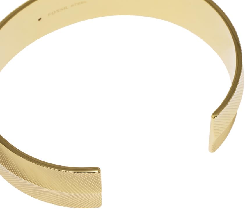 FOSSIL Damenarmspange Harlow Linear Texture Edelstahl goldfarben, JF04535710