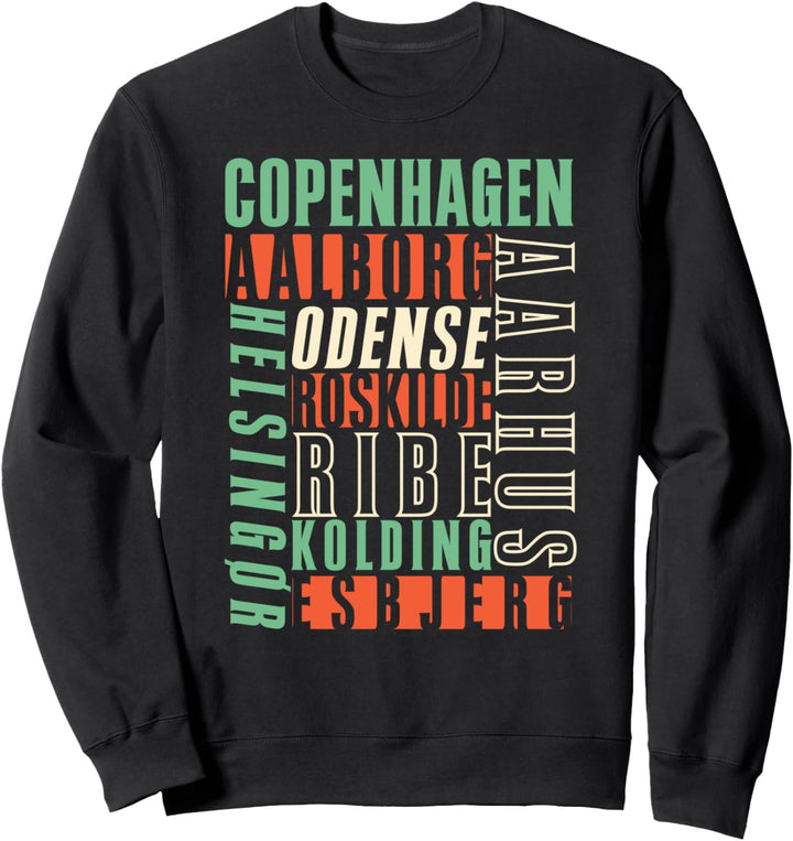 Städte Dänemarks Sweatshirt