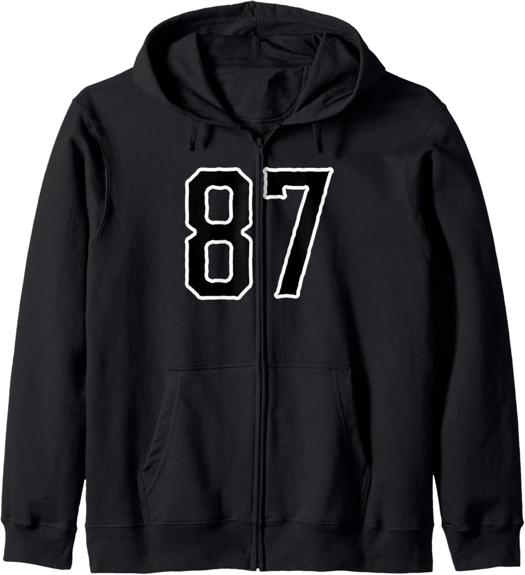 Trikot #87 weiss schwarz Sport Team Trikot Nummer 87 Kapuzenjacke