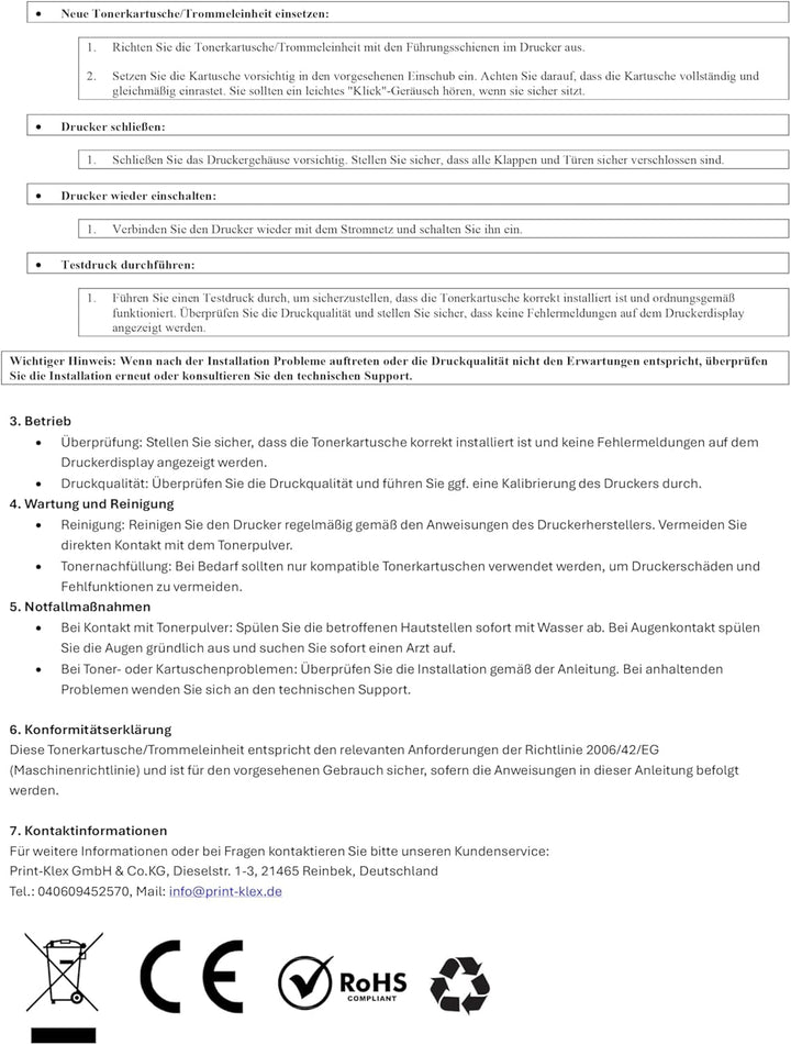 Print-Klex Tonerkartusche kompatibel für Lexmark CX317 CX317dn CX417de CX517de 71B20M0 71B0030 Rot M