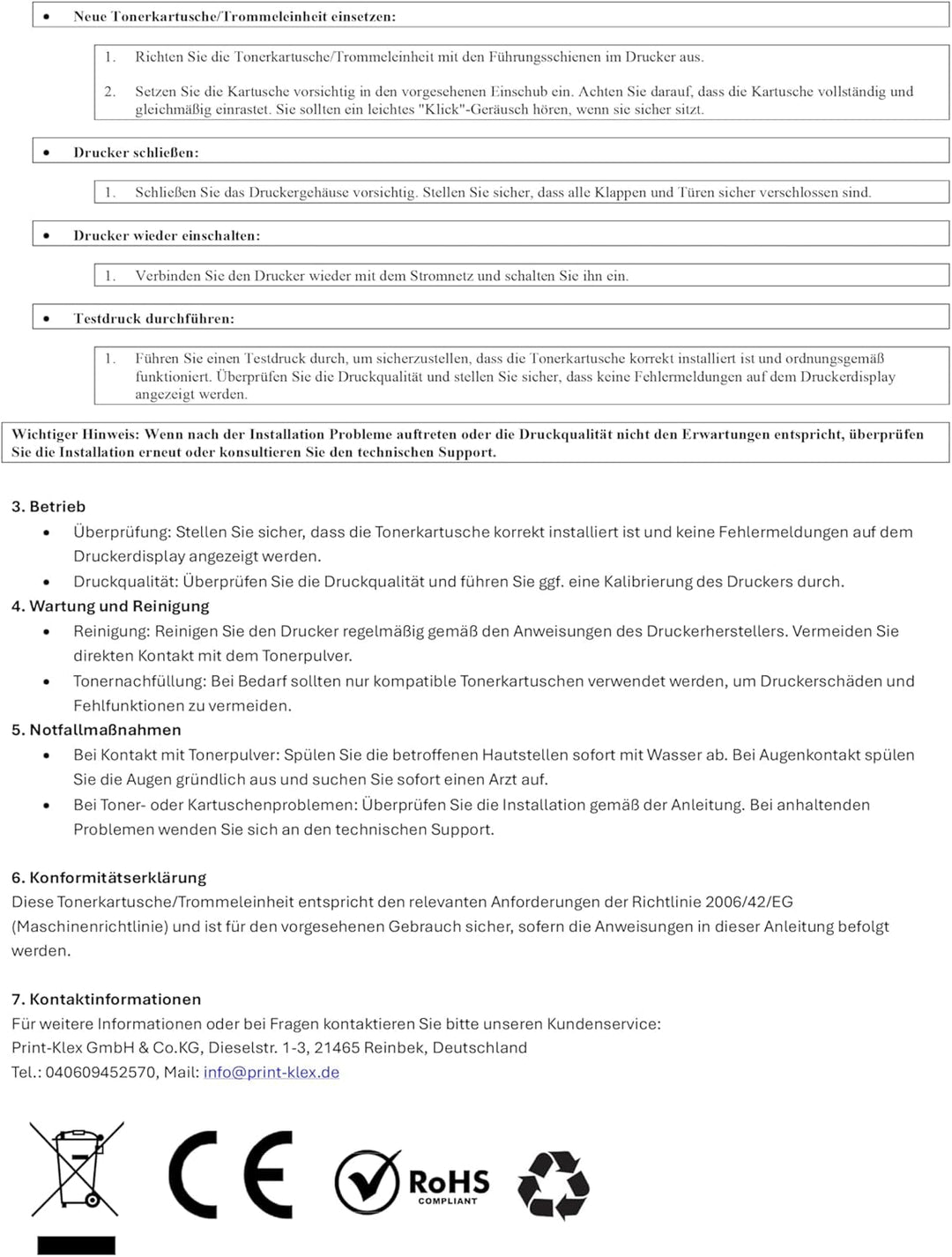 4X Print-Klex Tonerkartuschen kompatibel für Lexmark CX317 CX317dn CX417de CX517de 71B20K0 71B20C0 7