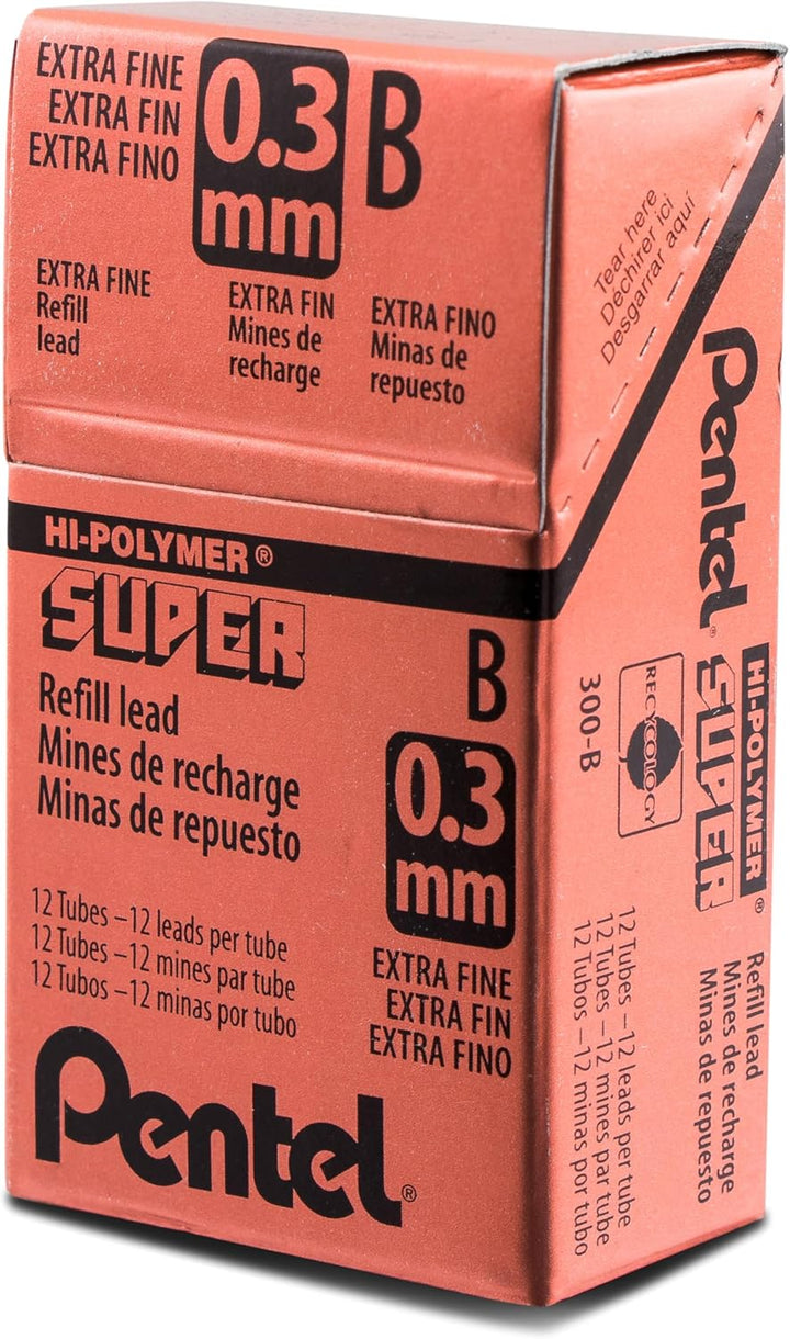 Ersatzmine Hi-Polymer 0,3mm B f. Druckbleistift 12 Minen p Dose 12 Stück 0,3 mm 4H, 0,3 mm 4H