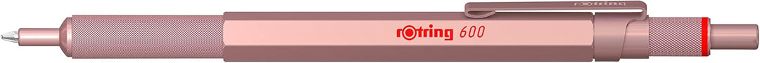 rOtring 600 Kugelschreiber | mittlere Spitze | Schwarze Tinte | Roségold Schaft | nachfüllbar, 1 Stü